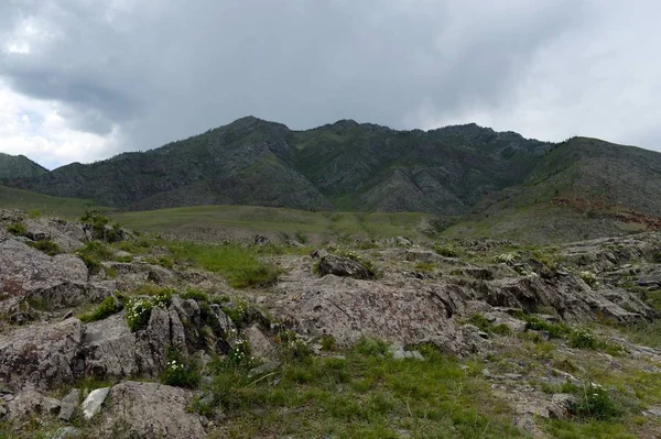 Kalbak-tash-Trakt, berühmt für seine Felszeichnungen mit Bildern von Tieren — Stockfoto