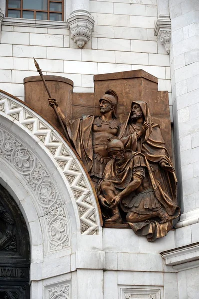 Esculturas de bronze da Catedral de Cristo Salvador em Moscou — Fotografia de Stock