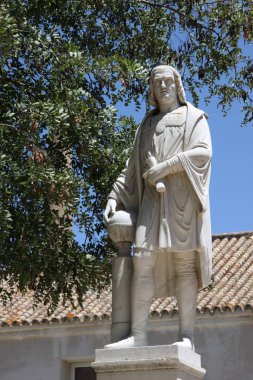  Santa Maria de Cuevas Seville manastırdaki Christopher Columbus anıt