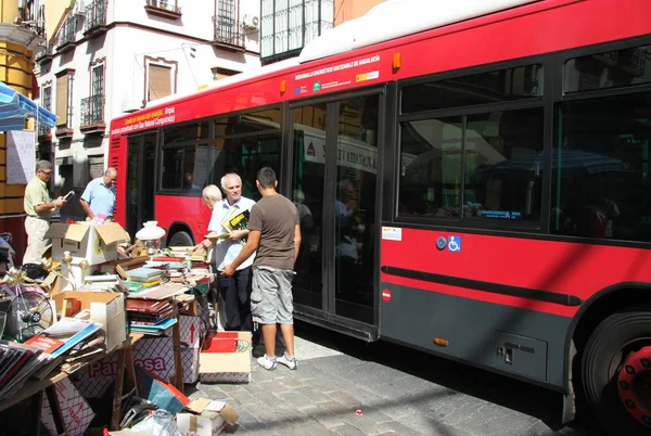 Sevilla Španělsko Července 2011 Bleská Tržnice Staré Ulici Seville — Stock fotografie