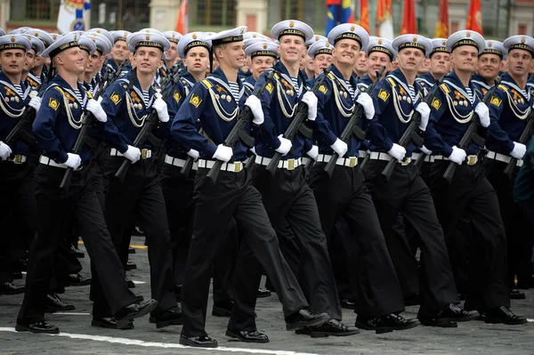 Moscú Rusia Mayo 2019 Cadetes Escuela Naval Superior Del Mar — Foto de Stock