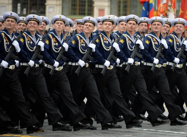 Moscú Rusia Mayo 2019 Cadetes Escuela Naval Superior Del Mar — Foto de Stock