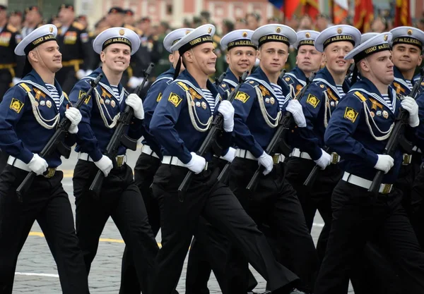 Moscow Oroszország Május 2019 Cadets Fekete Tenger Magasabb Tengerészeti Iskola — Stock Fotó