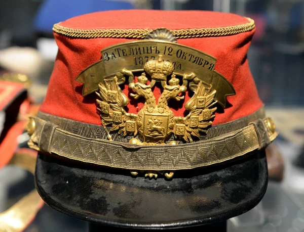 Kepi General Life guards hussar regiment with distinction "For Telish October 12, 1877 — Stock Photo, Image