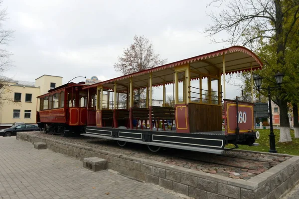 Pomnik pierwszego tramwaju Vitebsk — Zdjęcie stockowe