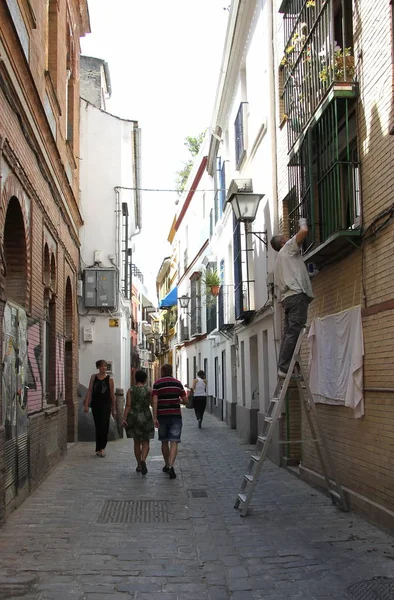 Old street in the Spanish city of Seville — Stock Photo, Image