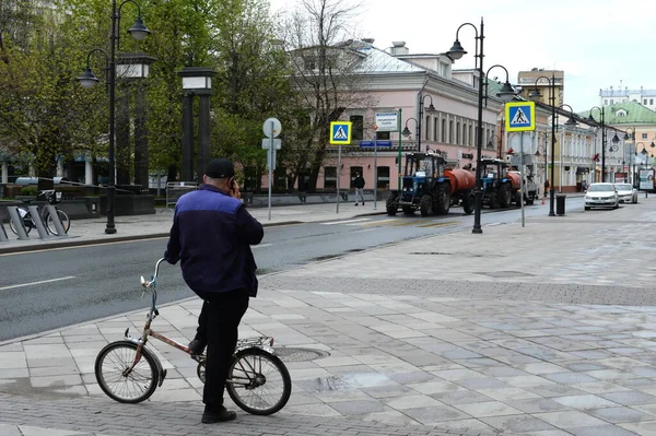 Москва Россия Мая 2020 Года Пятницкой Улице Москве Время Эпидемии — стоковое фото