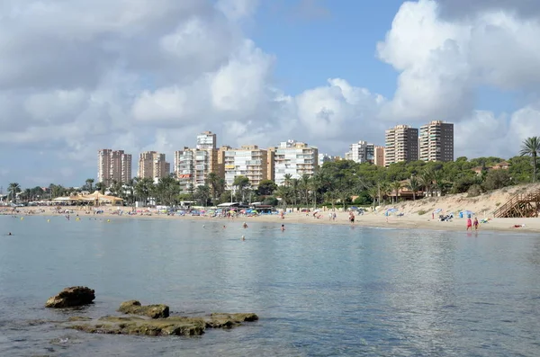 Orihuela Costa Blanca Spanya Eylül 2018 Playa Campoamor Plajı Orihuela — Stok fotoğraf