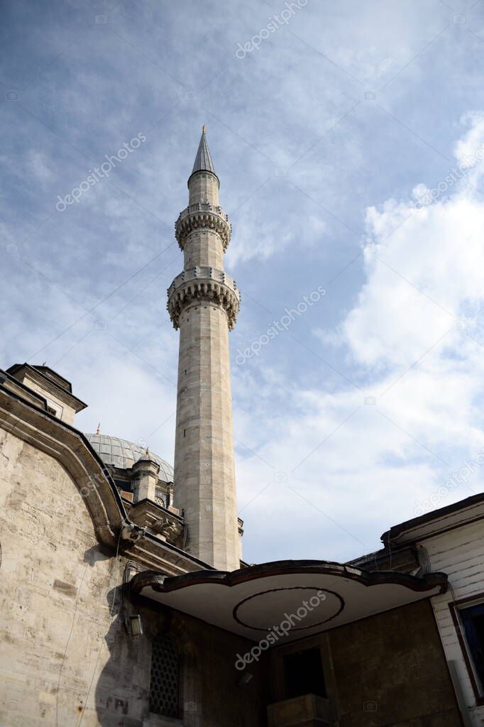 ISTANBUL,TURKEY - NOVEMBER 4, 2019:Old Eyup Sultan mosque in Istanbul