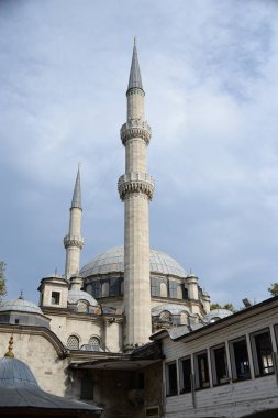İSTANBUL, TURKEY - 4 Kasım 2019: Sultan Eyup camisi Türkiye 'nin ana Müslüman mabedi ve dünyanın dördüncü mabedi. İstanbul