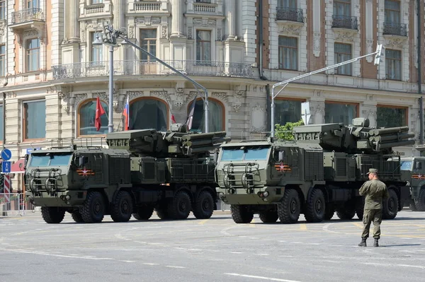 Moscú Rusia Junio 2020 Complejo Antiaéreo Misiles Armas Pantsir Una — Foto de Stock