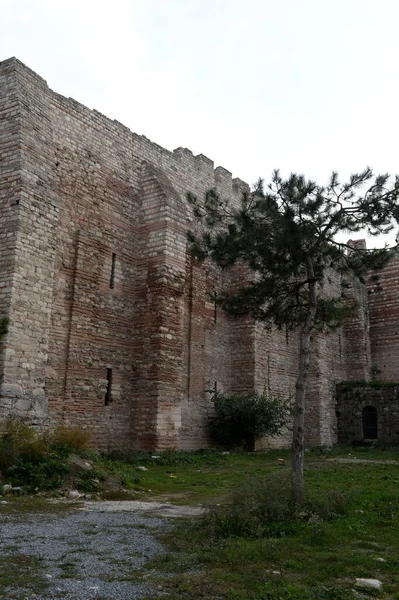 Stanbul Turkey Kasım 2019 Antik Konstantinopolis Duvarları Anemas Hapishanesi Stanbul — Stok fotoğraf