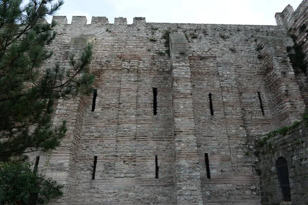 Stanbul Turkey Kasım 2019 Antik Konstantinopolis Duvarları Anemas Hapishanesi Stanbul — Stok fotoğraf