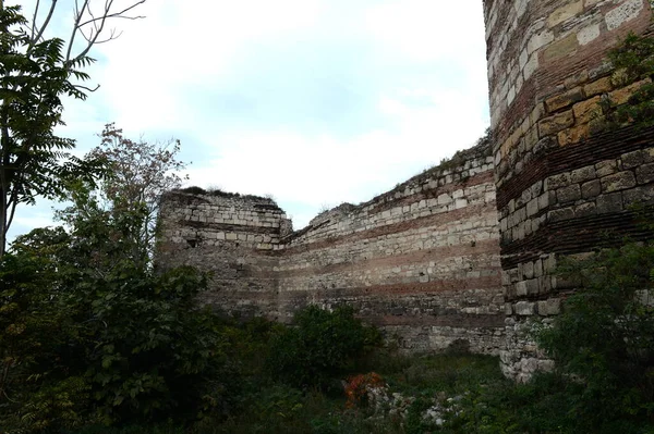 Istanbul Turquie Novembre 2019 Murs Forteresse Ancienne Constantinople Istanbul Turquie — Photo