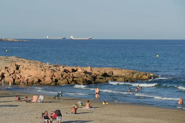 Orihuela Costa Blanca Spain September 2018 Beach Playa Flamenca Orihuela — Stock Photo, Image