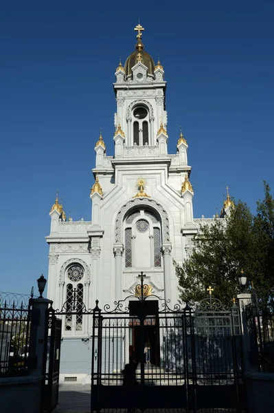 Istanbul Turkey November 2019 Bulgariska Kyrkan Stephen Stranden Golden Horn — Stockfoto