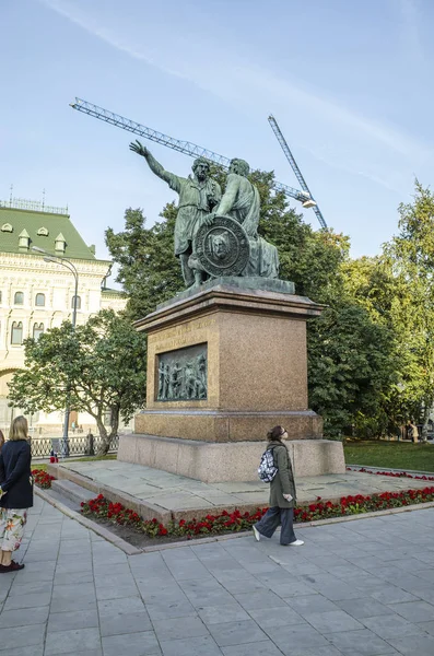 Monument Till Minin Och Pozharsky Moskva Ryssland — Stockfoto