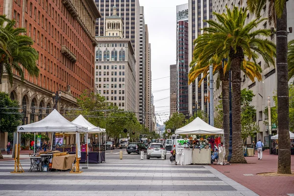 旧金山 加利福尼亚 2018年5月14日 城市的中央部分 高层建筑和正方形的看法 — 图库照片