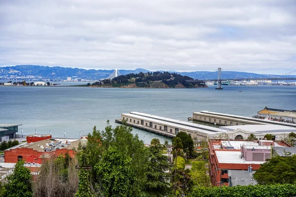 San Francisco California Usa Maggio 2018 Vista Dalla Collina Porto — Foto Stock