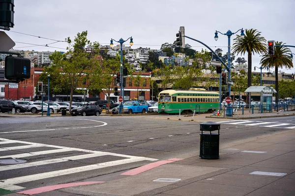 Embarcadero Street City Views Retro Tram San Francisco California Estados — Foto de Stock