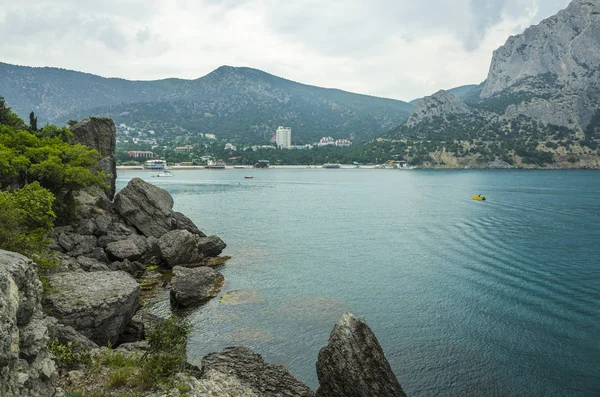 Pohled Novém Světě Resort Green Bay Sudak Okres Krym — Stock fotografie