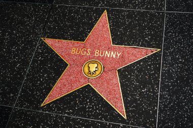 Los Angeles, Amerika Birleşik Devletleri - 21 Mayıs 2018: Bugs Bunny yıldızı Hollywood Bulvarı'nda