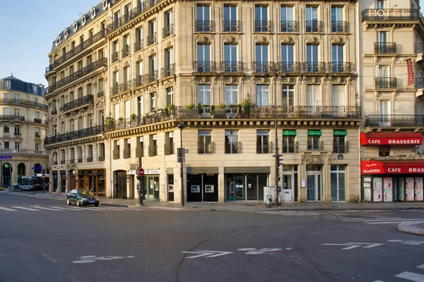 Paříž Francie Května 2018 Městské Křižovatce Historických Ulic Města Pohled — Stock fotografie