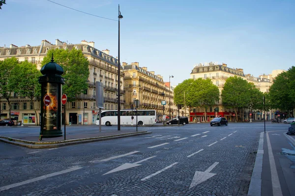 Paříž Francie Května 2018 Městské Křižovatce Historických Ulic Města Pohled — Stock fotografie
