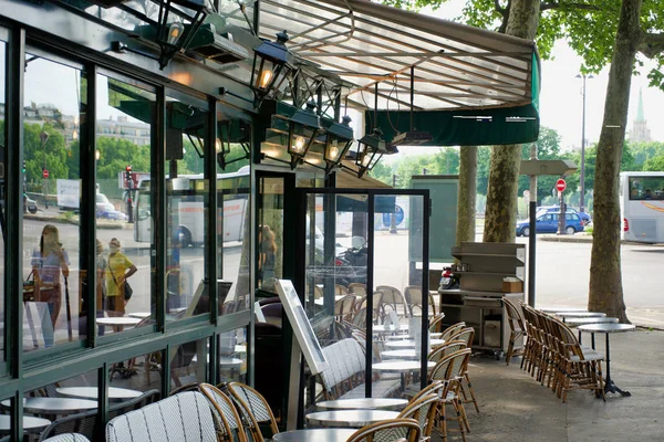 Париж Франция Мая 2018 Года Интерьер Уличного Кафе Туристический Центр — стоковое фото
