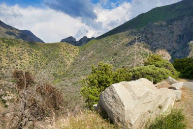 Dağlarda, Sequoia National Park, ABD büyük kaya