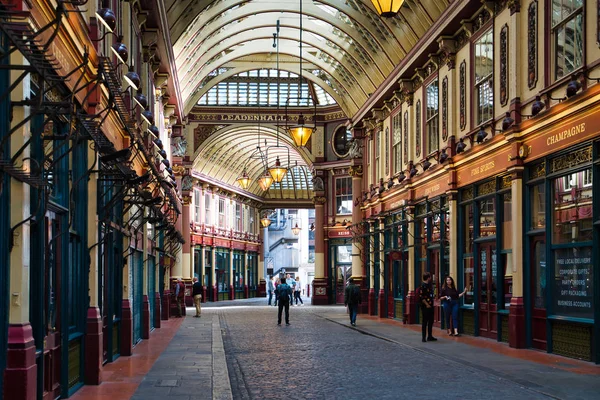 Londyn Wielka Brytania Września 2018 Leadenhall Market Targowej Zabytkowym Centrum — Zdjęcie stockowe