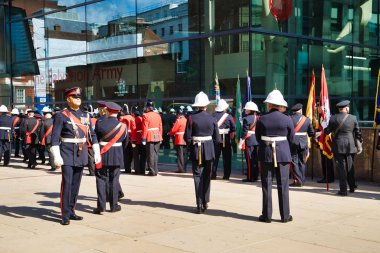 Londra, İngiltere - 9 Eylül 2018: Muhafızlar Merkezi Londra'da. Kurtuluş Ordusu Uluslararası miras Merkezi