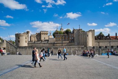 Londra, İngiltere - 9 Eylül 2018: The Royal Castle ve kulesi olarak bilinen Kraliçe,.