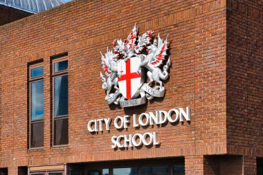 Londra, İngiltere - 9 Eylül 2018: Şehir London School - Londra şehir Thames kıyısında çocuklar için bağımsız bir okul