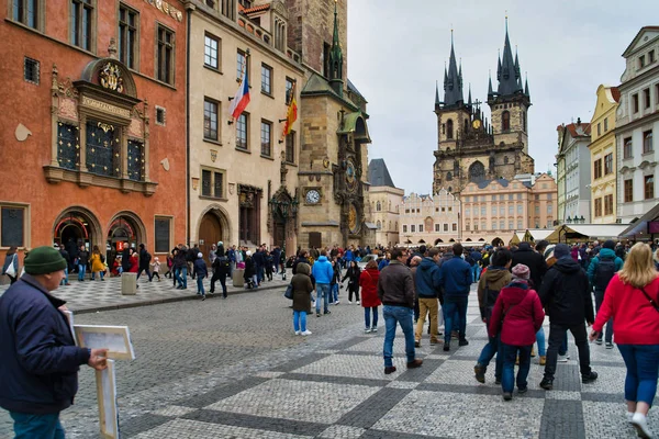 Praga Republika Czeska Marca 2019 Widok Popularnych Budynków Starego Miasta — Zdjęcie stockowe