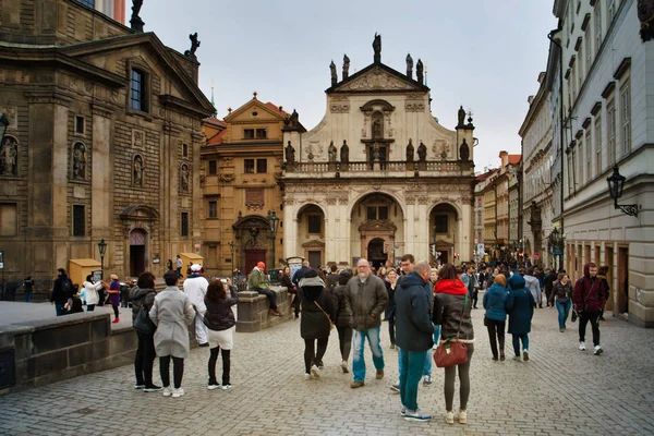 Praga Republika Czeska Marca 2019 Barokowy Kościół Świętych Franciszka Asyżu — Zdjęcie stockowe