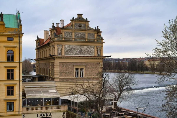 Prague Czech Republic March 2019 Building Charles Baths Water Tower — Stock Photo, Image