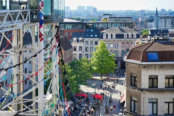 Bruselas Bélgica Mayo 2018 Vista Del Ascensor Panorámico Ascenseur Des — Foto de Stock