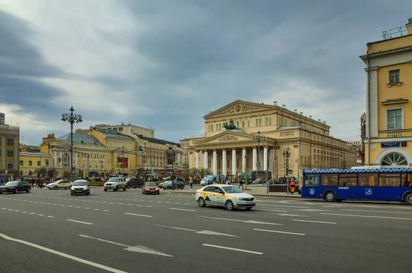 Moscow Rússia Abril 2019 Edifício Teatro Bolshoi Principal Etapa Balé — Fotografia de Stock