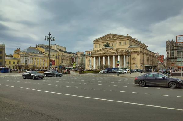 Moscow Rússia Abril 2019 Edifício Teatro Bolshoi Principal Etapa Balé — Fotografia de Stock
