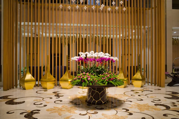 Νησί Που Κουόκ Βιετνάμ Μαρτίου 2019 Εγκατάσταση Λουλουδιών Στο Ξενοδοχείο — Φωτογραφία Αρχείου