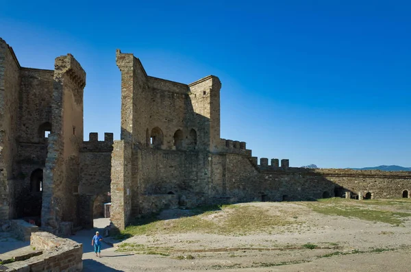 Sudak Crimea May 2017 Genoese Fortress Part Walls Ancient Fortress — Stock Photo, Image