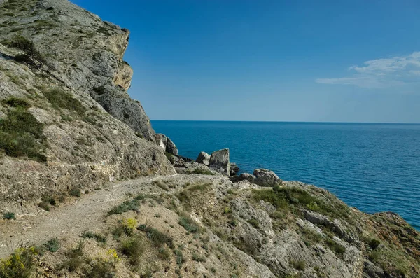 Горная Тропа Черного Моря Мыс Алчак Республика Крым — стоковое фото