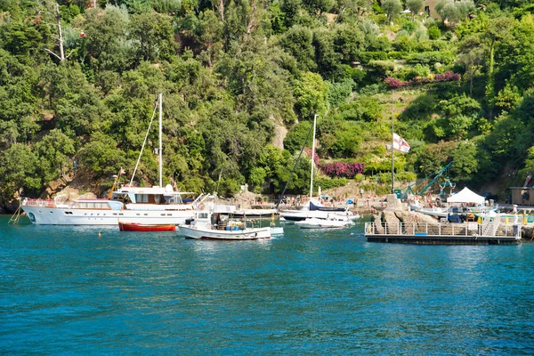 Portofino Italië Augustus 2019 Portofino Haven Met Jachten Natuur Van — Stockfoto