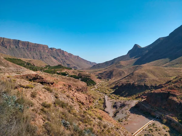 Paysage Montagneux Ciel Bleu Des Îles Canaries Espagne — Photo