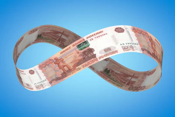 Sonsuz Ruble - Sonsuz para kavramı (3d render).