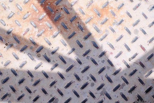 Ruwe Metalen Achtergrond Detail Van Een Antislip Metaal Getextureerde Achtergrond — Stockfoto