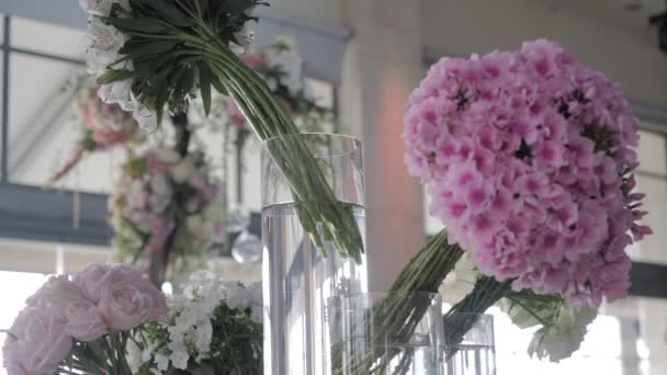 Diseño Flores Para Varios Eventos Púrpura — Vídeo de stock