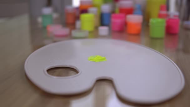 油漆和油铲混合 — 图库视频影像