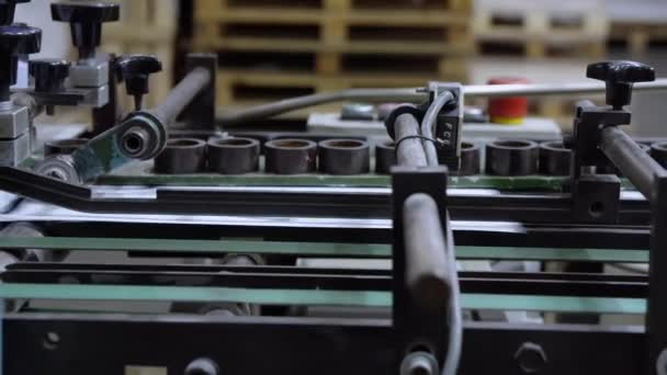 Stampa i dettagli close up della fabbrica — Video Stock